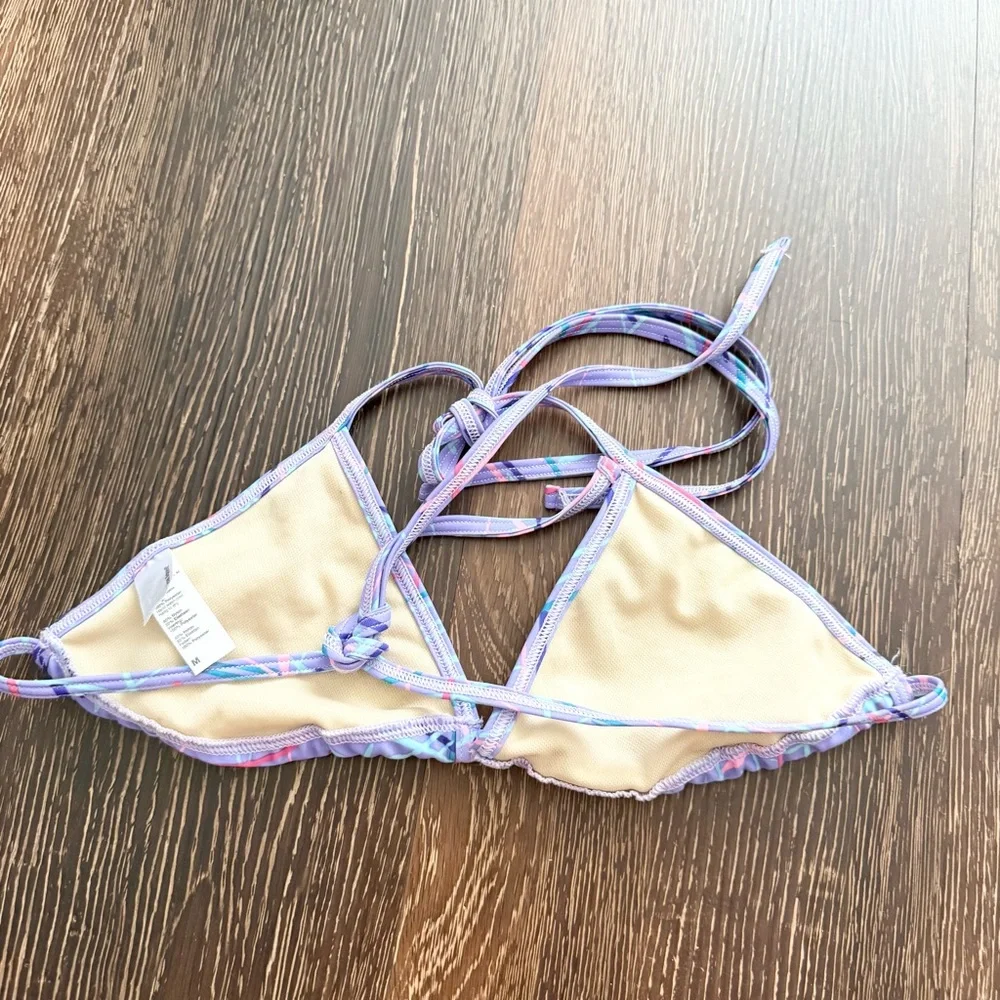 American Apparel Lilac Rhymer Triangle Bikini Top M